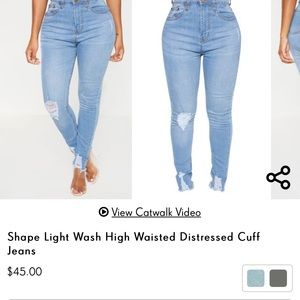 SOLD. PLT distressed jeans